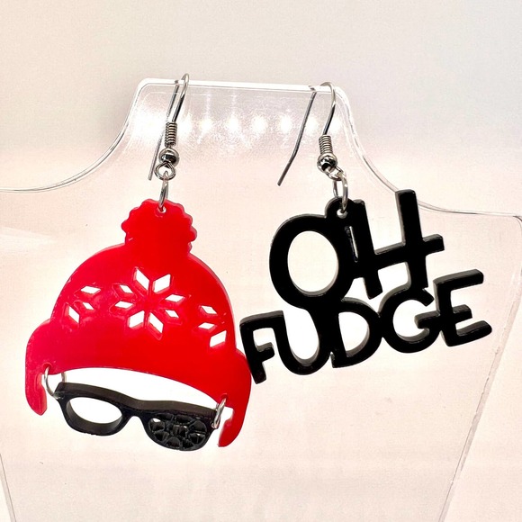 Ralphie Earrings - A Christmas Story Accessories - Oh Fudge Earrings - Christmas - Picture 1 of 10